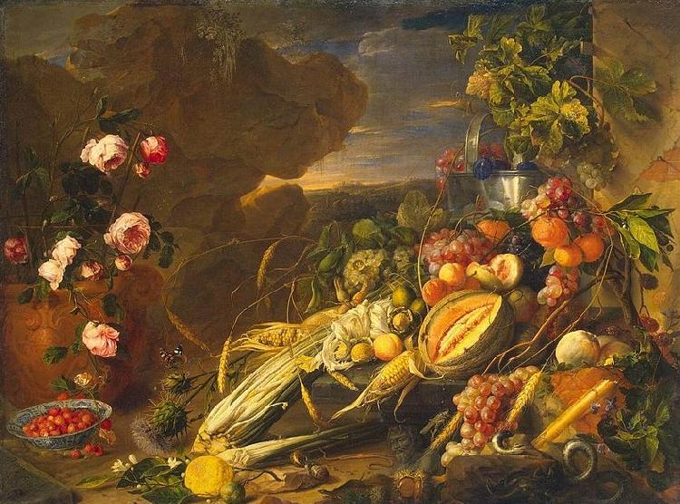 Jan Davidsz. de Heem Fruit and a Vase of Flowers China oil painting art